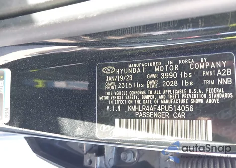 2023 Hyundai Elantra N Line из США, поврежденный, VIN KMHLR4AF4PU514056